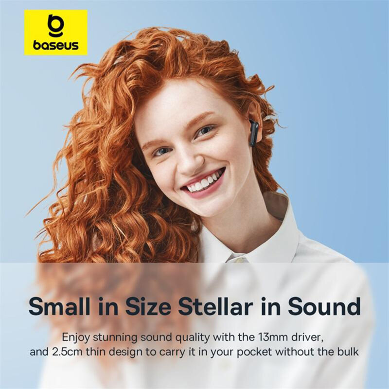 Casti wireless waterproof, half-in-ear Baseus Bowie E16, roz