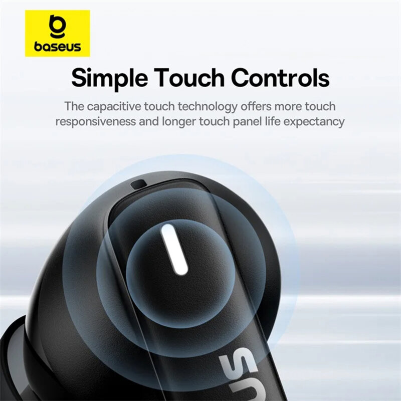 Casti wireless waterproof, TWS, in-ear Baseus Bowie E19, alb