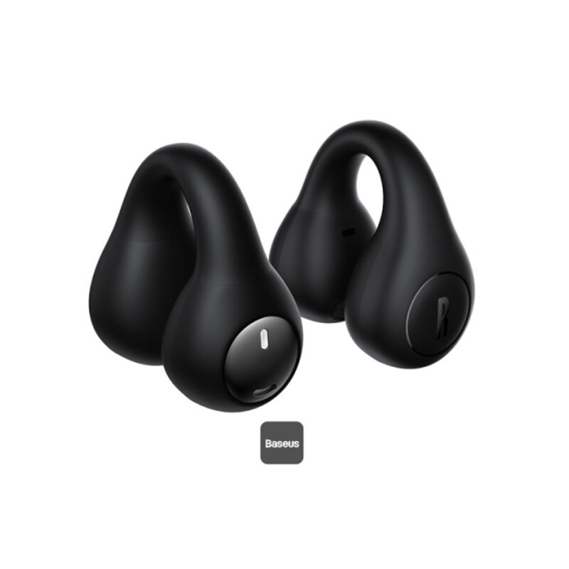 Casti sport open-ear Bluetooth, TWS Baseus AirGo AS01, negru