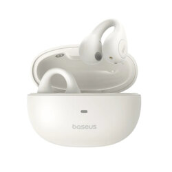 Casti sport open-ear Bluetooth, TWS Baseus AirGo AS01, alb