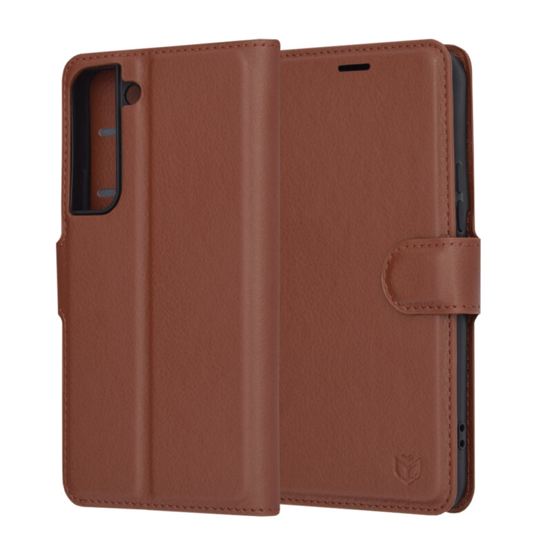 Husa Samsung Galaxy S22 5G Techsuit Leather Folio, maro