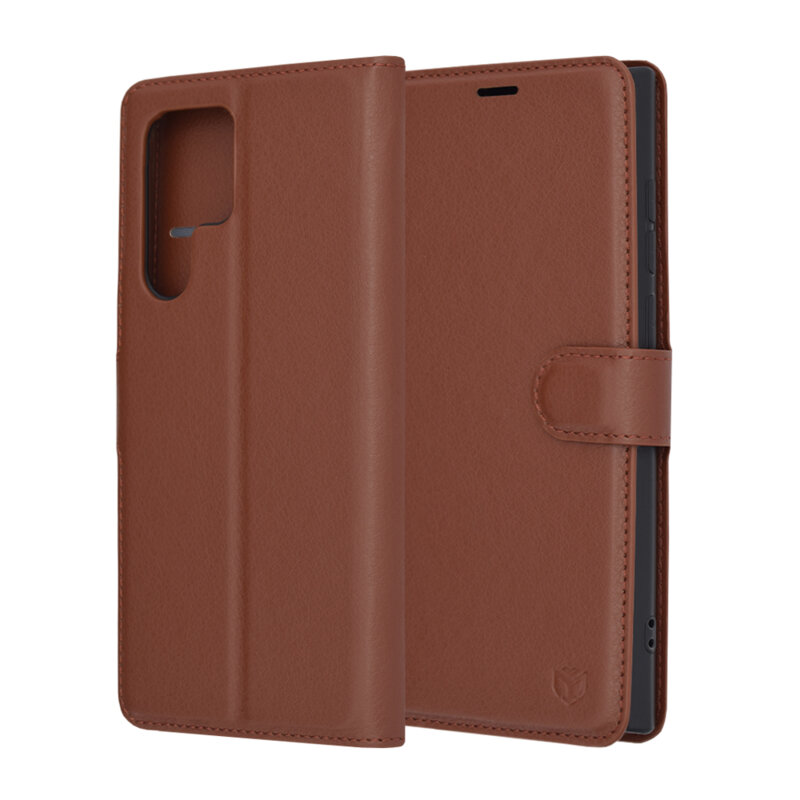 Husa Samsung Galaxy S22 Ultra 5G Techsuit Leather Folio, maro