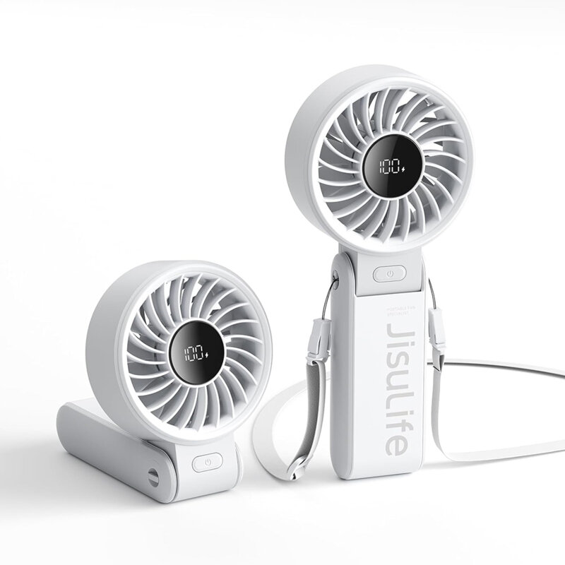 Mini ventilator birou portabil JisuLife 3600mAh, gri, Life7