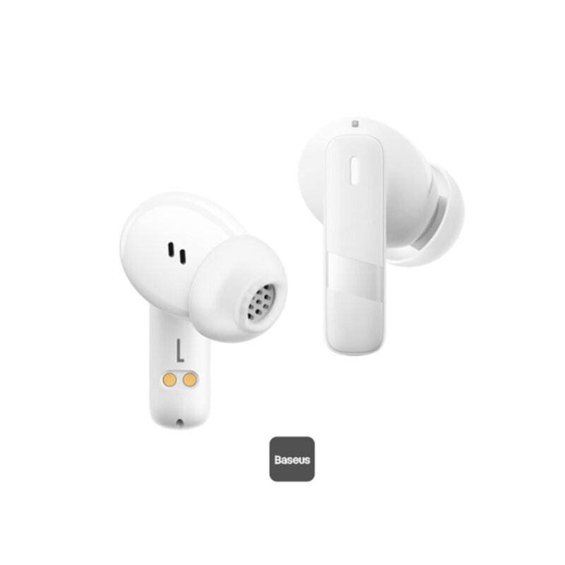 Casti Bluetooth TWS Noise Cancelling Baseus Bowie E20, alb