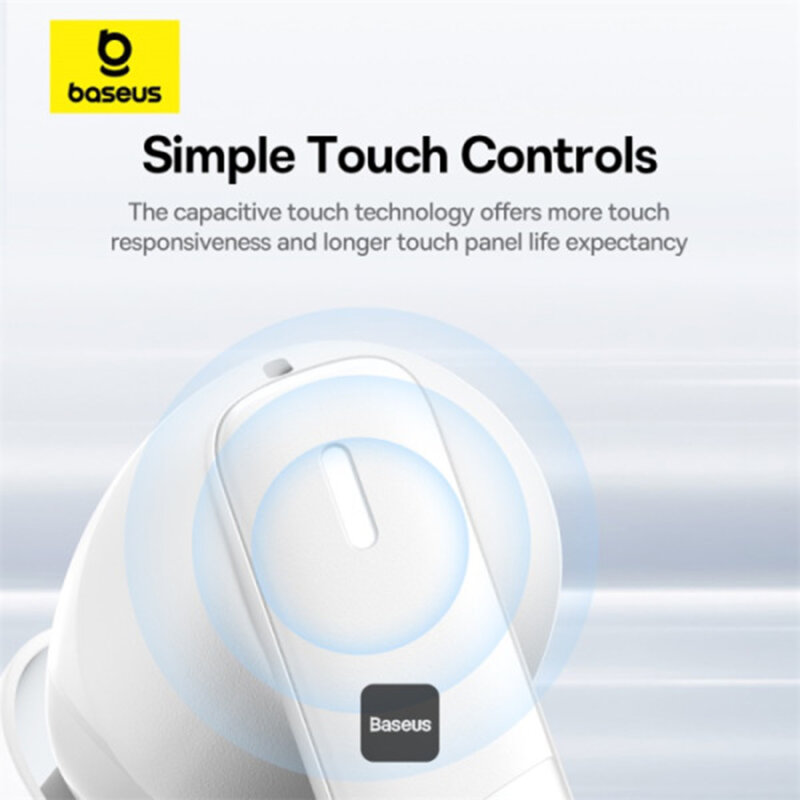 Casti Bluetooth TWS Noise Cancelling Baseus Bowie E20, alb