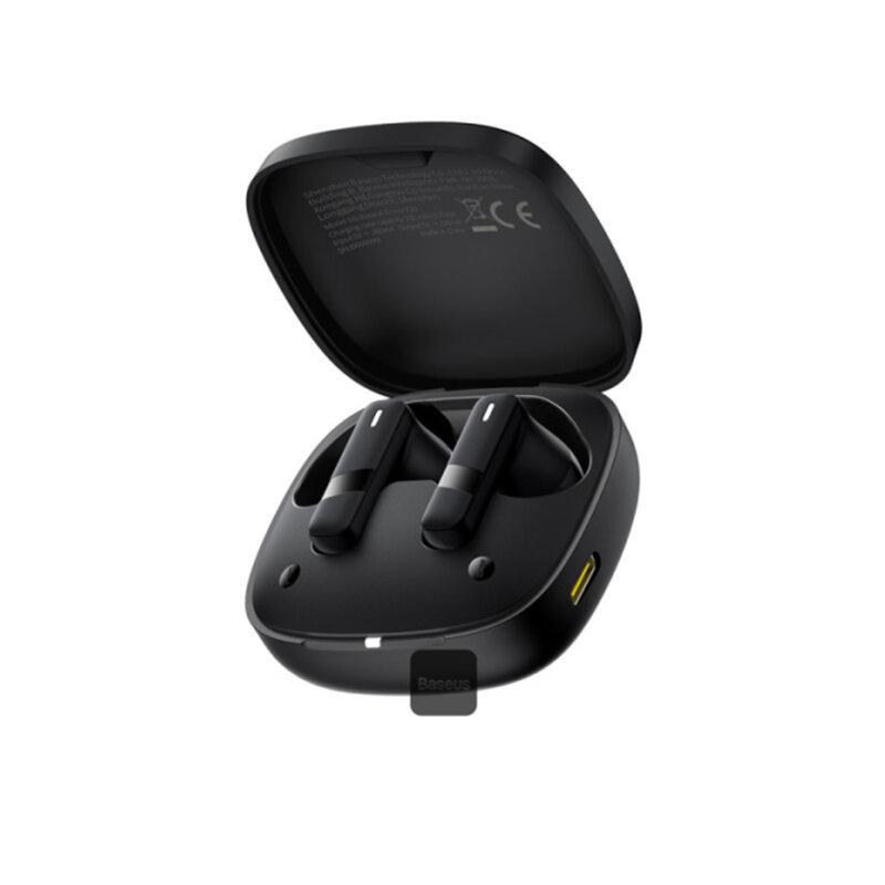 Casti Bluetooth TWS Noise Cancelling Baseus Bowie E20, negru