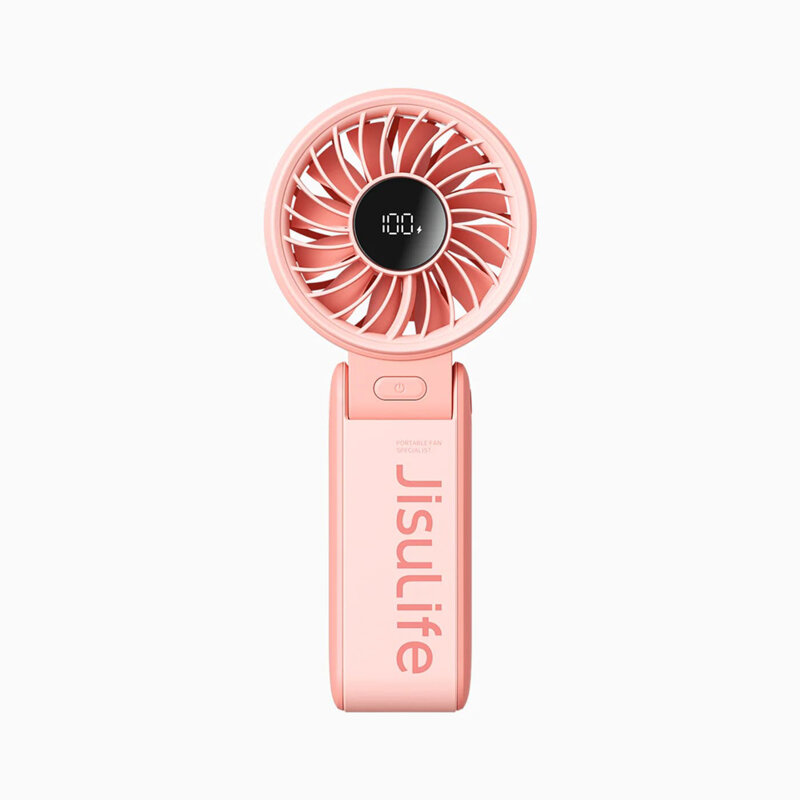 Mini ventilator birou portabil JisuLife 3600mAh, roz, Life7
