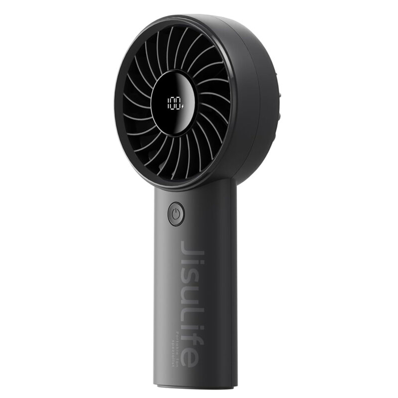 Ventilator mic portabil premium JisuLife 3600mAh, negru, Life4