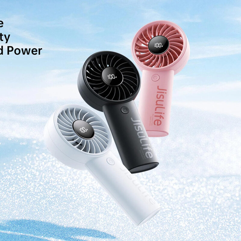Ventilator mic portabil premium JisuLife 3600mAh, roz, Life4