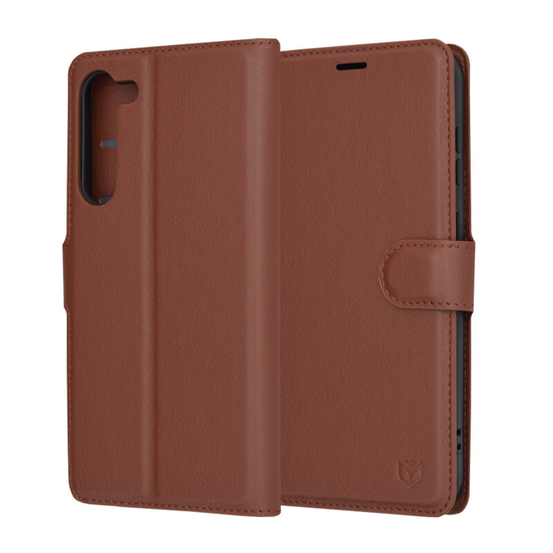 Husa Samsung Galaxy S23 Plus Techsuit Leather Folio, maro