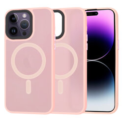 Husa iPhone 14 Pro Max Techsuit HaloFrost MagSafe Series, roz