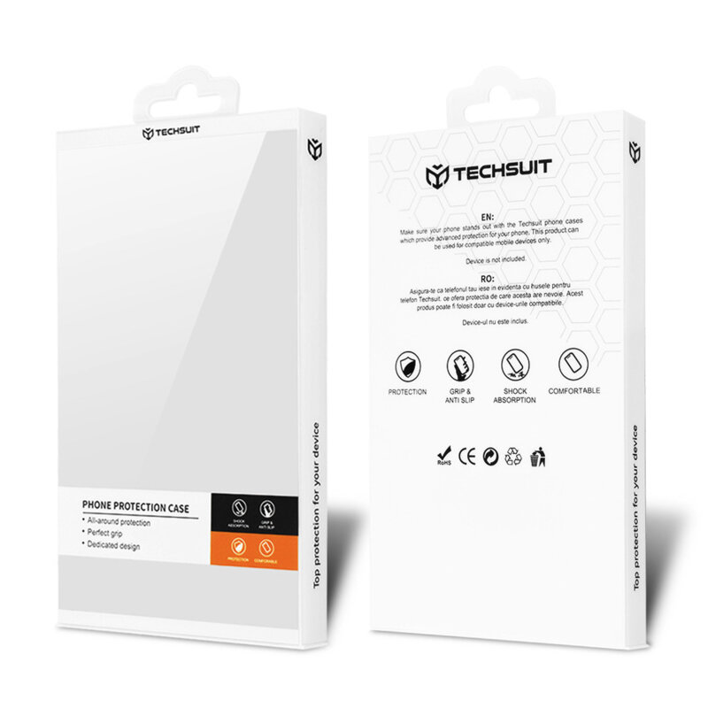 Husa premium iPhone 15 Pro Max Techsuit Luxury Crystal MagSafe, rosu