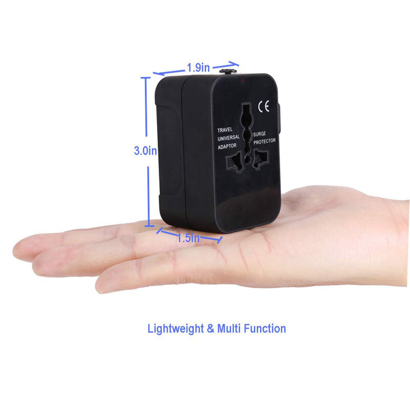 Adaptor priza EU la US, UK, AUS, 2 x USB, Techsuit, HHT202