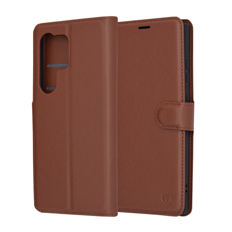 Husa Samsung Galaxy S24 Ultra Techsuit Leather Folio, maro