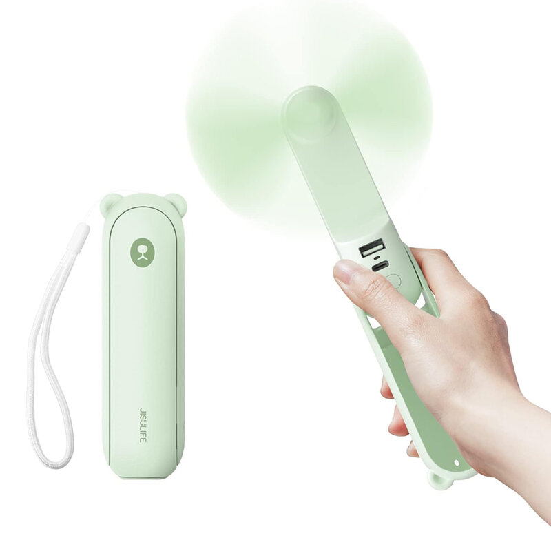 Ventilator de birou portabil premium JisuLife, verde, F8X