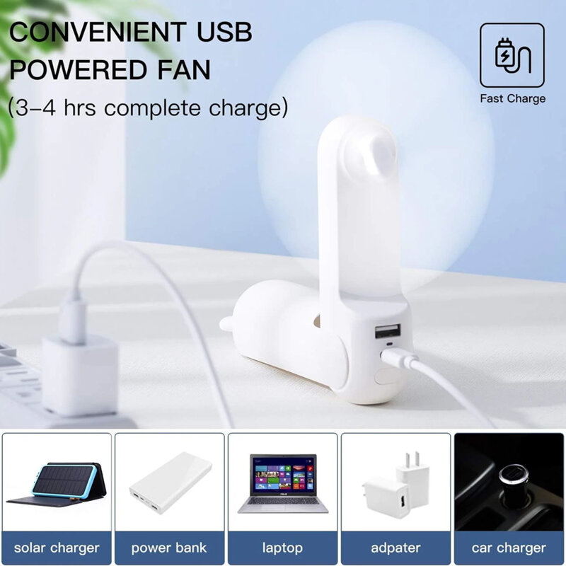 Ventilator de birou portabil premium JisuLife, verde, F8X