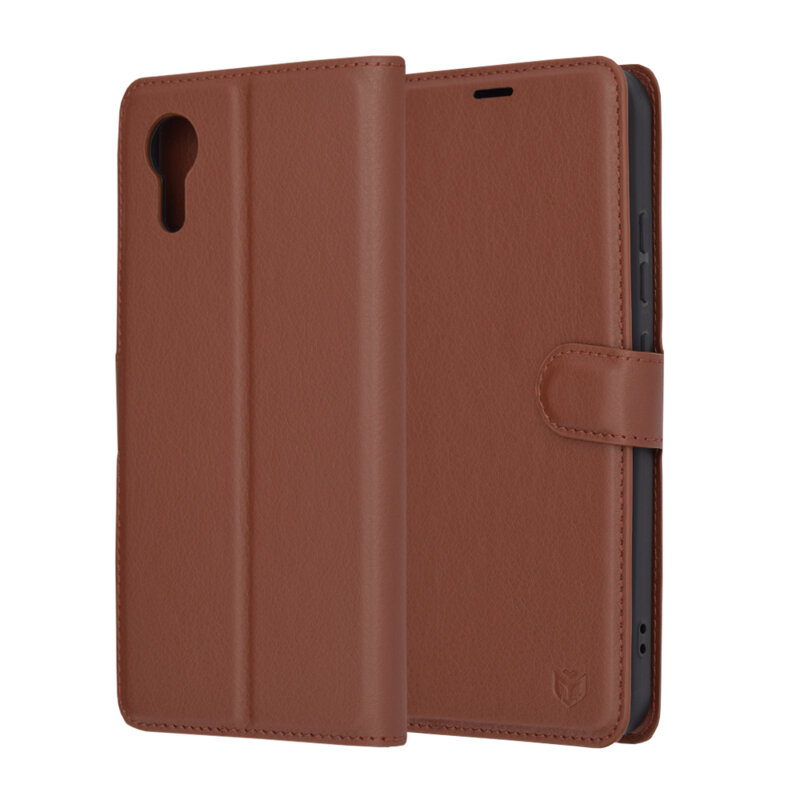 Husa Samsung Galaxy Xcover7 Techsuit Leather Folio, maro