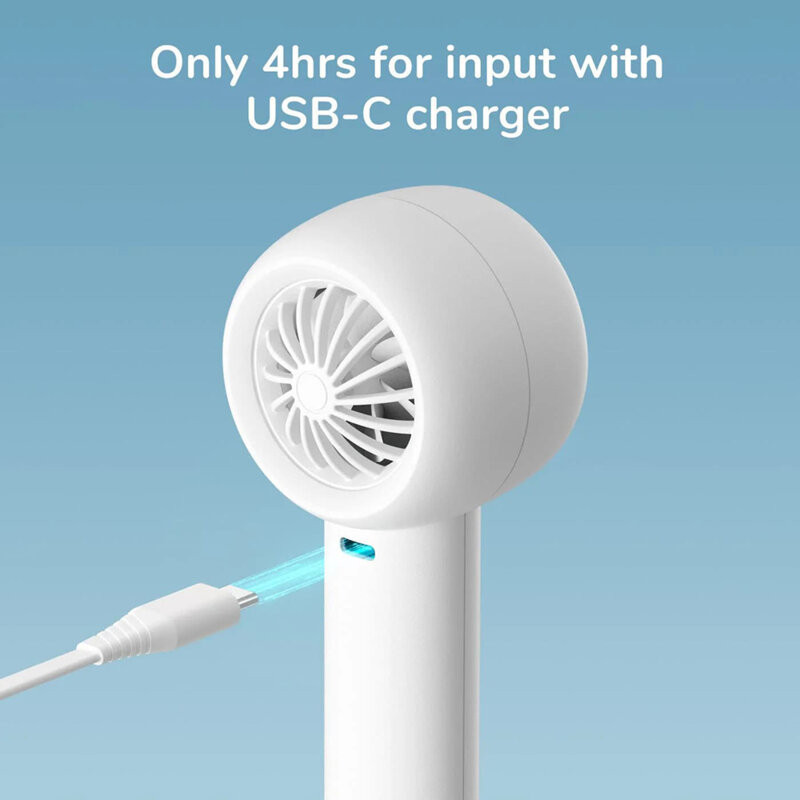 Mini ventilator USB-C premium de birou JisuLife, alb, FA43