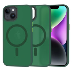 Husa iPhone 14 Techsuit HaloFrost MagSafe Series, verde inchis