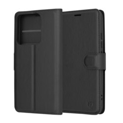 Husa Xiaomi 14 Techsuit Leather Folio, negru