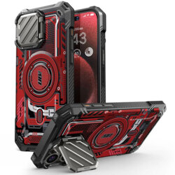 Husa iPhone 15 Pro Max Supcase Unicorn Beetle XT MagSafe, Red Circuit