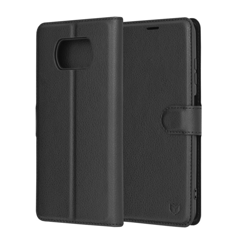 Husa Xiaomi Poco X3 Techsuit Leather Folio, negru