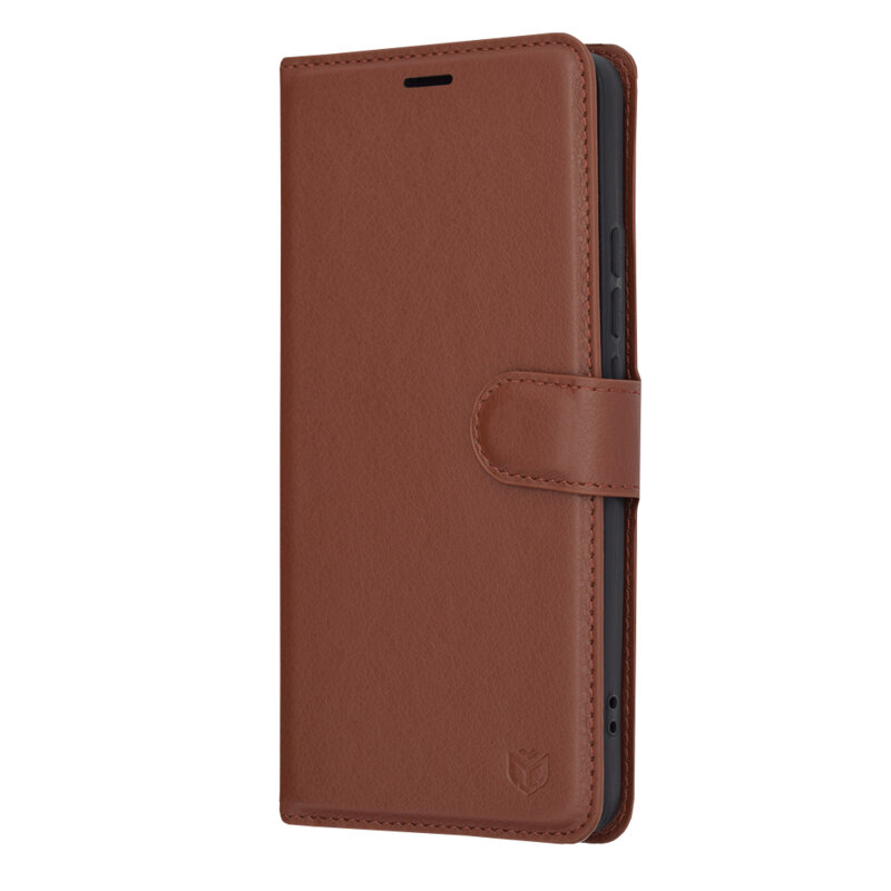 Husa Xiaomi Poco X6 Pro Techsuit Leather Folio, maro