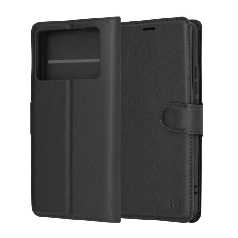Husa Xiaomi Poco X6 Pro Techsuit Leather Folio, negru