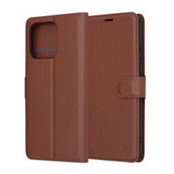 Husa Xiaomi Poco M6 Techsuit Leather Folio, maro