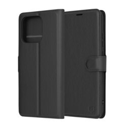 Husa Xiaomi Poco M6 Techsuit Leather Folio, negru