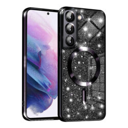 Husa premium Samsung Galaxy S21 FE 5G Techsuit Luxury Glitter MagSafe, negru