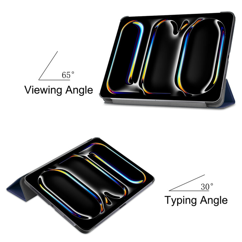 Husa iPad Pro 13 (2024) Techsuit FoldPro, albastru