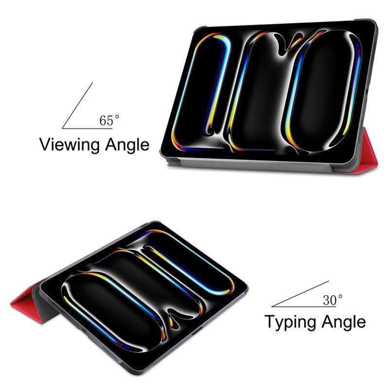 Husa iPad Pro 13 (2024) Techsuit FoldPro, rosu