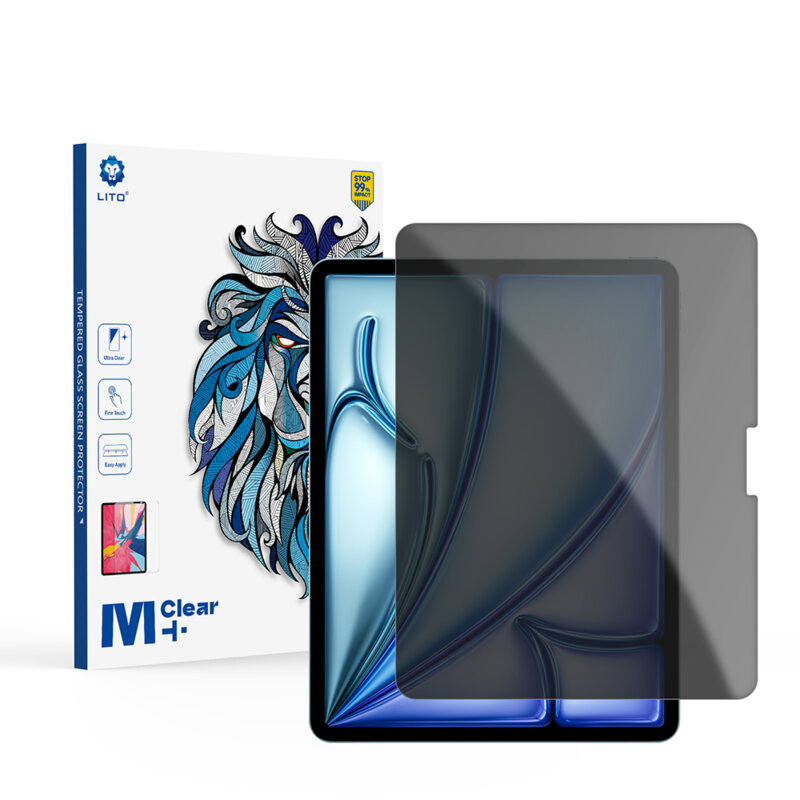Folie sticla iPad Air 13 (2024) Lito 9H Tempered Glass, privacy