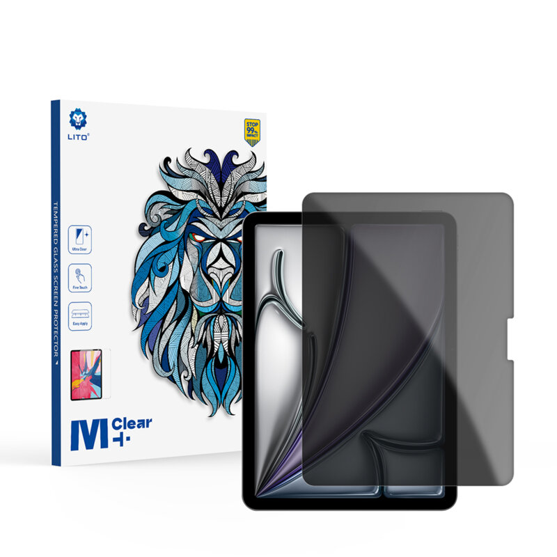 Folie sticla iPad Air 11 (2024) Lito 9H Tempered Glass, privacy