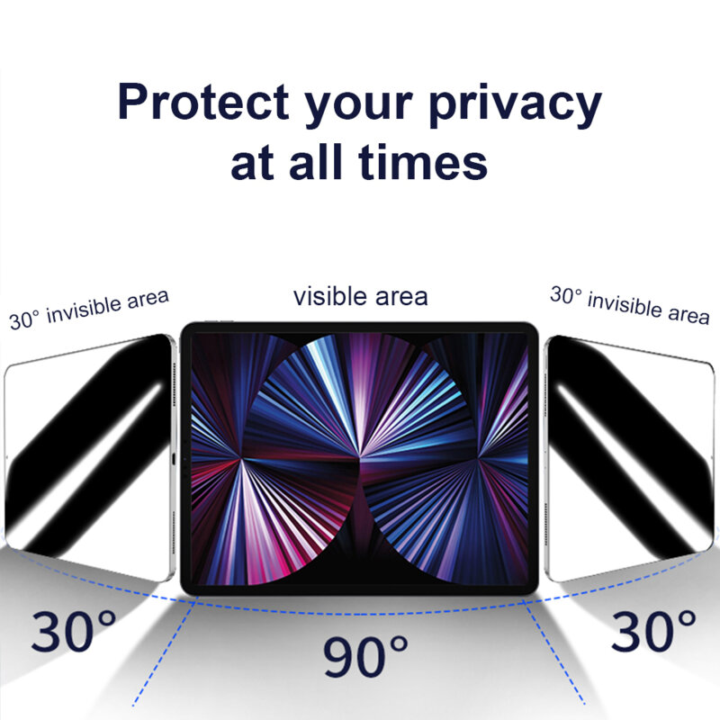 Folie sticla iPad Pro 11 (2024) Lito 9H Tempered Glass, privacy