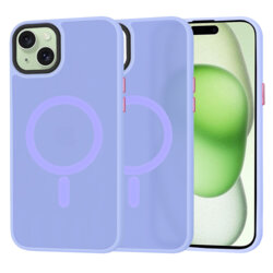 Husa iPhone 15 Plus Techsuit HaloFrost MagSafe Series, mov deschis