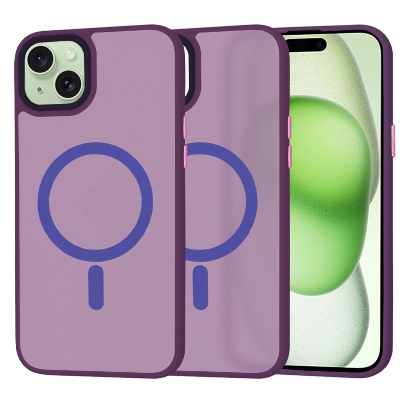 Husa iPhone 15 Plus Techsuit HaloFrost Series, mov inchis