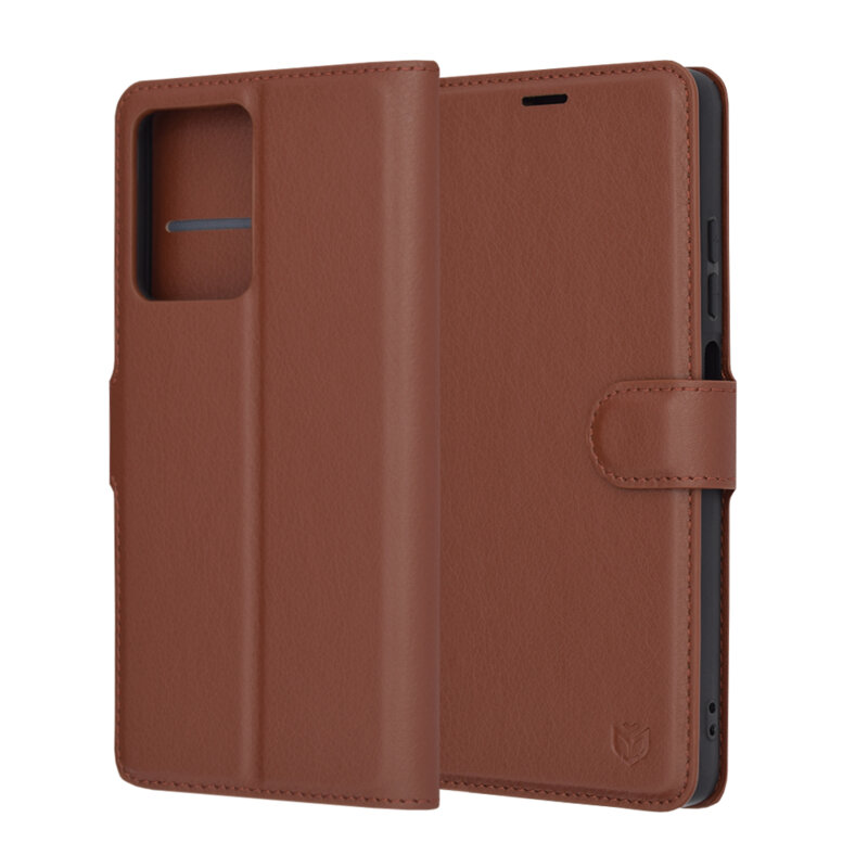 Husa Xiaomi Redmi Note 12 Pro 5G Techsuit Leather Folio, maro