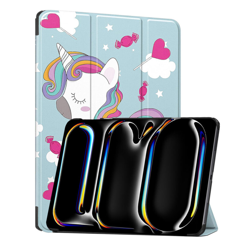 Husa iPad Pro 13 (2024) Techsuit FoldPro, Unicorn