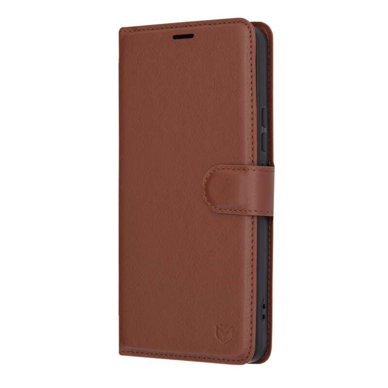 Husa Xiaomi Poco X6 Techsuit Leather Folio, maro