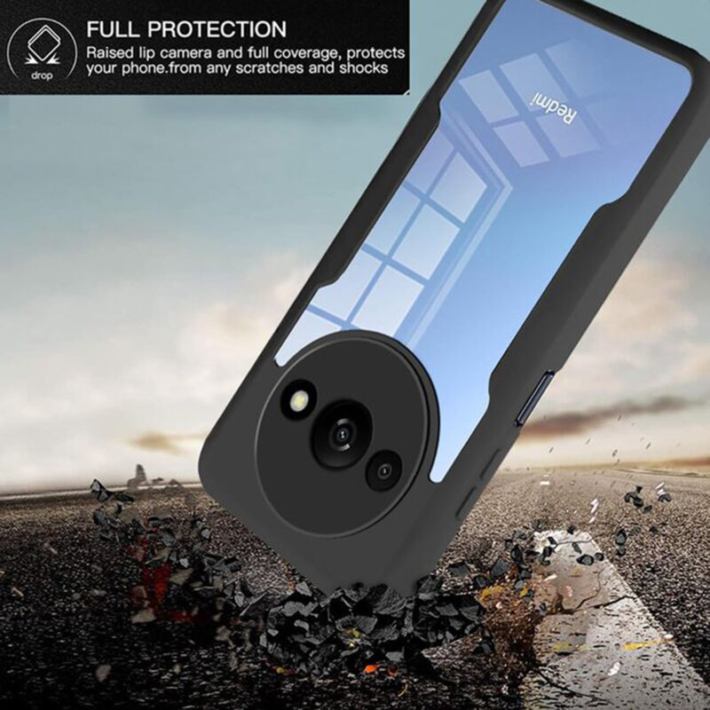 Husa 360° Xiaomi Redmi A3 Techsuit ColorVerse, negru