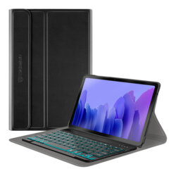 Husa Samsung Galaxy Tab A7 10.4 2020 T500/T505 cu tastatura magnetica wireless RGB Techsuit CozyTab, negru