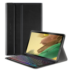Husa Samsung Galaxy Tab A7 Lite cu tastatura magnetica wireless RGB Techsuit CozyTab, negru