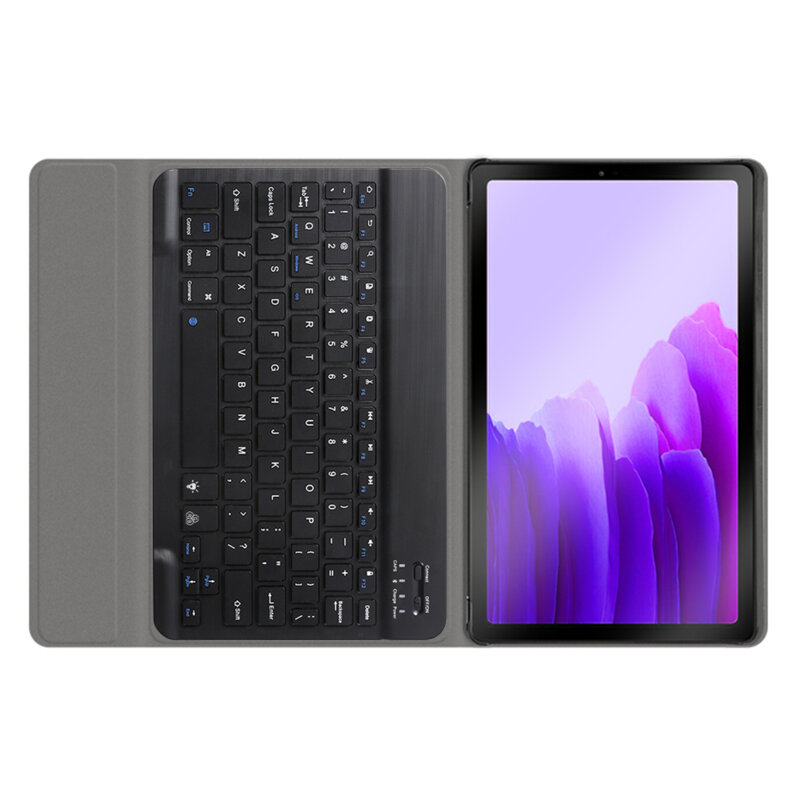 Husa Samsung Galaxy Tab A7 Lite cu tastatura magnetica wireless RGB Techsuit CozyTab, negru