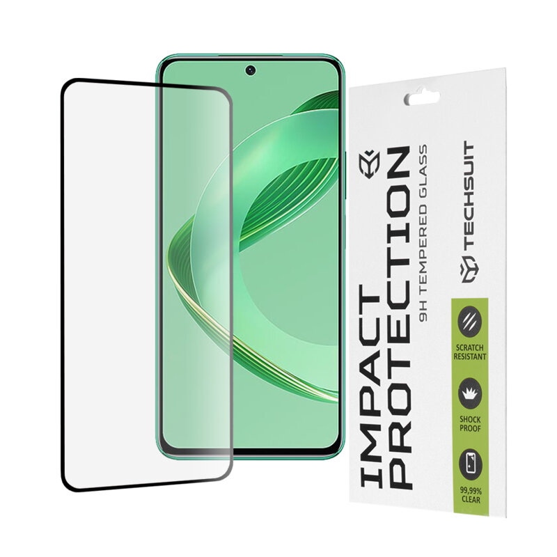 Folie sticla Huawei nova 12 SE Techsuit 111D Full Glue Full Cover, negru