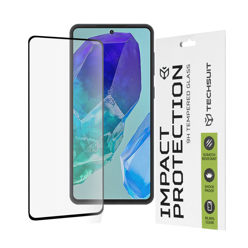 Folie sticla Samsung Galaxy M55 Techsuit 111D Full Glue Full Cover, negru