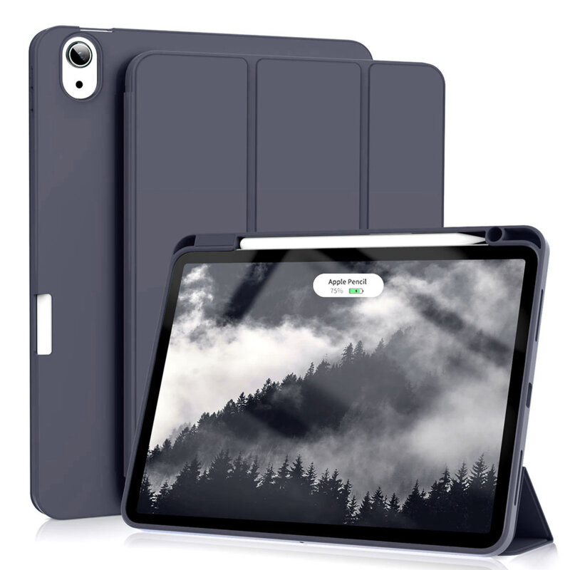 Husa iPad Air 5 (2022) Techsuit Flex Trifold Pen, bleumarin