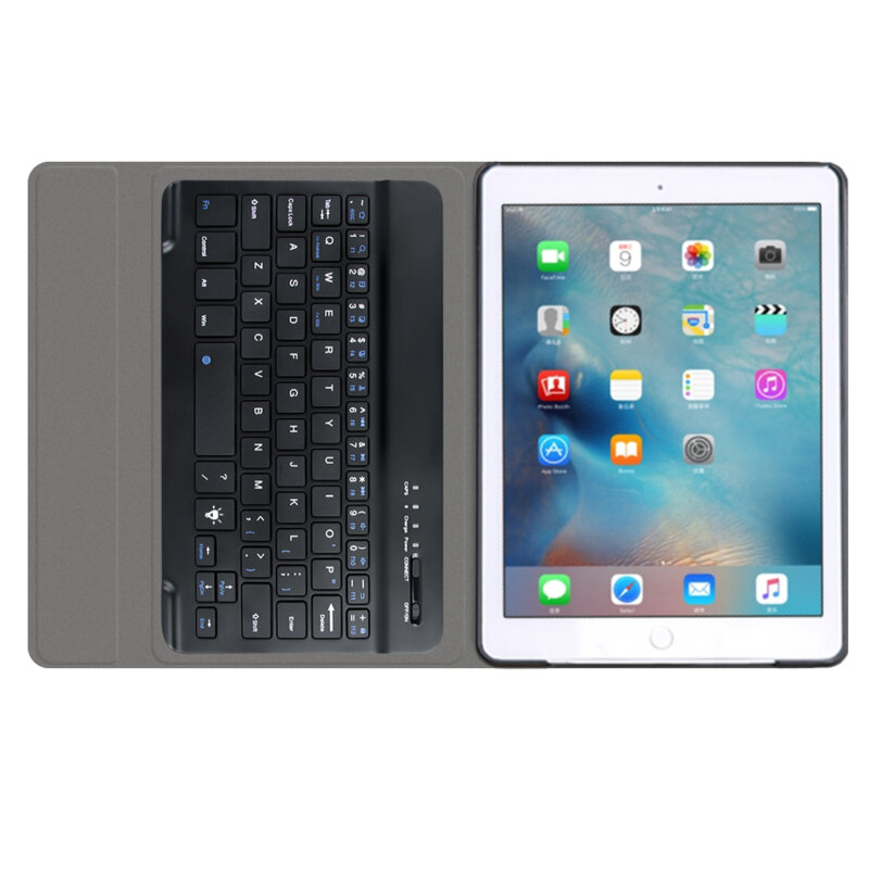 Husa iPad Mini 2019 cu tastatura magnetica wireless RGB Techsuit CozyTab, negru