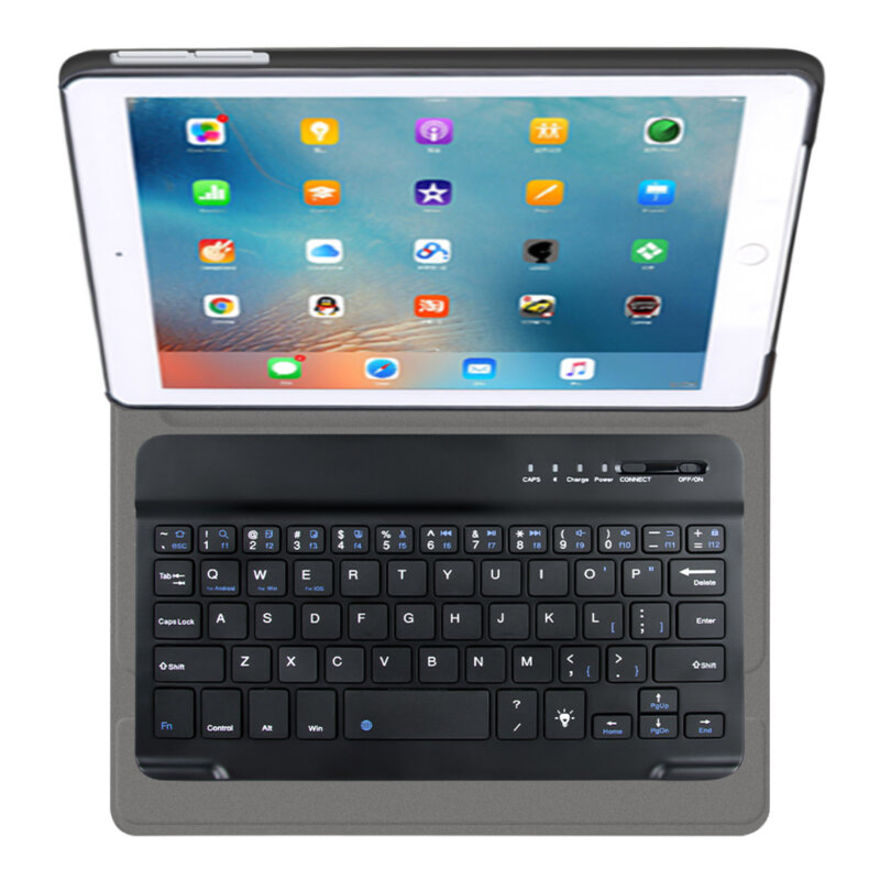 Husa iPad Mini 2019 cu tastatura magnetica wireless RGB Techsuit CozyTab, negru